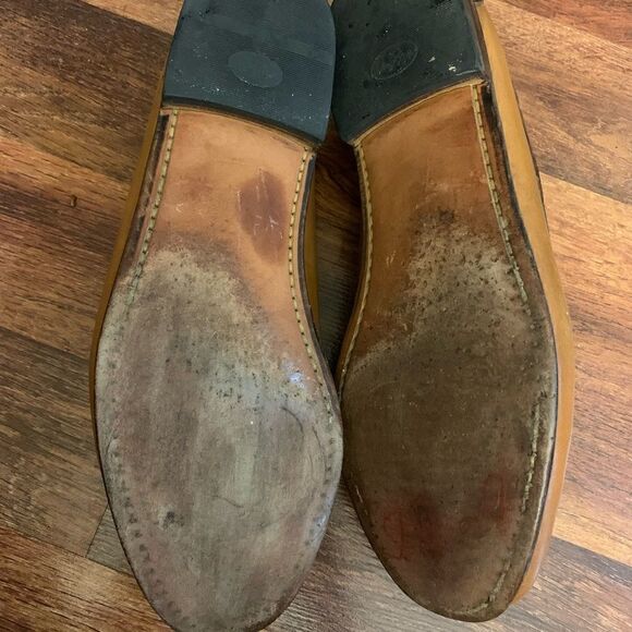 Allen Edmonds Nashua Tassel Loafer, men's size 12 Tan and Brown - Picture 10 of 11